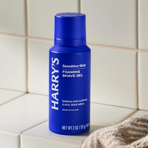 Harry's Original Shaving Kit for Men - Razor Handle, 5 Razor Blade Refills, Foaming Shave Gel, Travel Blade Cover - German Engineered - Craft Edition