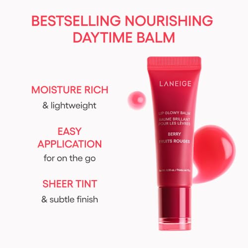 LANEIGE Lip Glowy Balm Sweet Candy Tinted Lip Moisturizer with Shea Butter