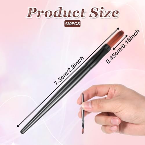 120 Disposable Lip Brushes for Makeup - Soft Bristle Applicators