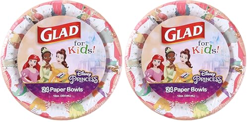 Disney Princess 12oz Disposable Snack Bowls - 24ct Pack