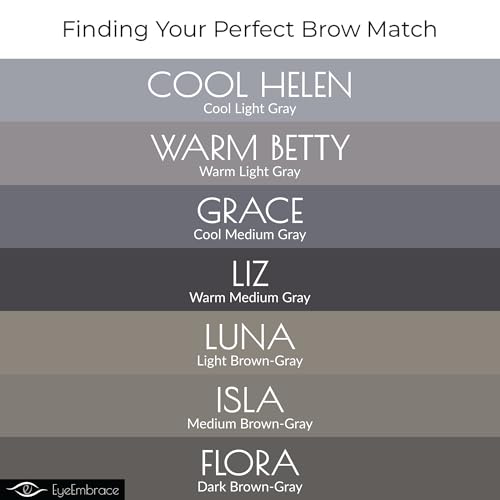 Light Gray Eyebrow Pencil - Waterproof, Double-Ended with Sharpener & Spoolie