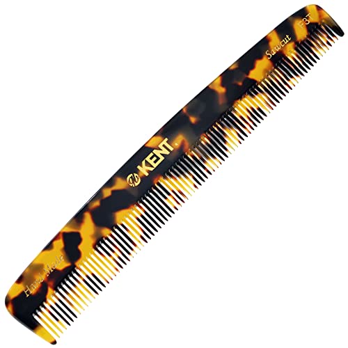 Kent F3T Fine Tooth Styling Comb - Hand-Polished Cellulose Acetate, 6.3 Inch