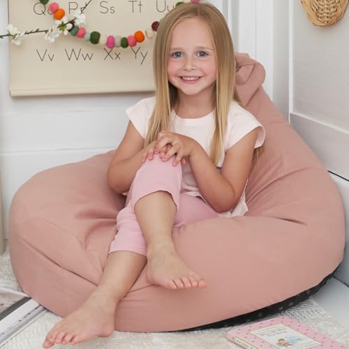 ZICOTO Kids' Bean Bag Chair Cover - Soft Plushie Storage Solution