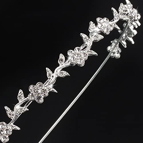 Silver Bridal Headband Crown - AOPRIE Fairy Hairpiece