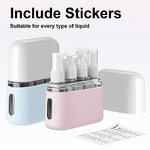 Rirool Travel Bottle Set, 8 Pack TSA Approved 50ml Travel Containers for Shampoo, Conditioner & Lotion