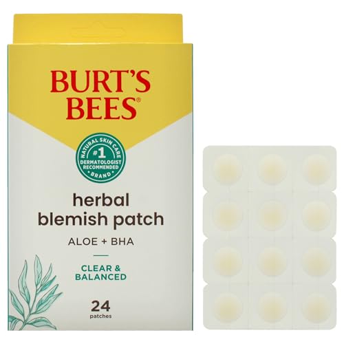 Burt's Bees Herbal Blemish Patches - 24 Count Clear & Balanced Acne Spot Treatment