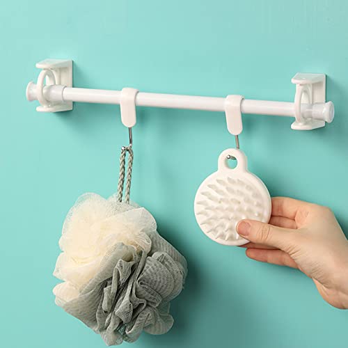 4-Pack White Curtain Rod Holders with Swivel Ring - Easy Install