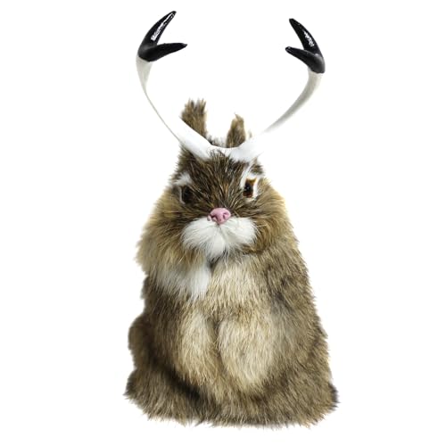 Hand-Crafted Jackalope Figurine | Realistic Rabbit with Antlers