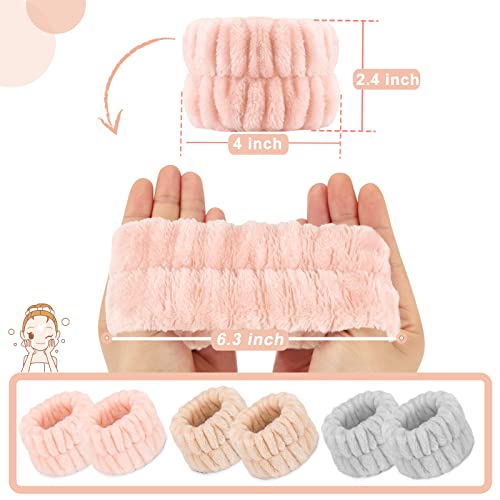 Crosize 6-Pack Microfiber Wristbands for Face Washing