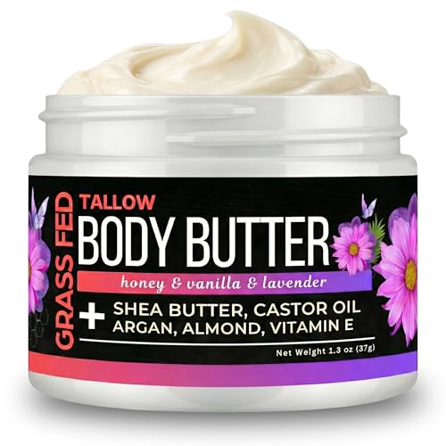 SELFWISE Beef Tallow Body Butter - Hydrating Whipped Balm for Dry Skin