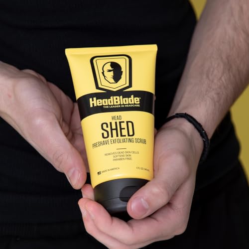 HeadBlade HeadShed Exfoliating Face & Head Scrub - 5 oz for Shaving Prep