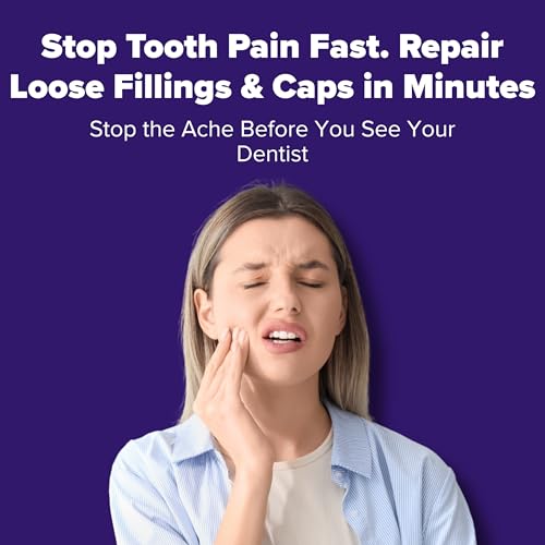 Dentemp Temp-Fil Advanced Repair Kit for Loose Fillings & Crowns - 14+ Long-Lasting Emergency Dental Repairs, 2.64g