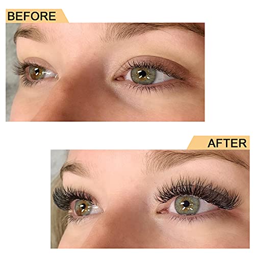 QUEWEL 3D Volume Lash Extensions Premade Fans 8-15mm C Curl 1 Pack of 120 pcs
