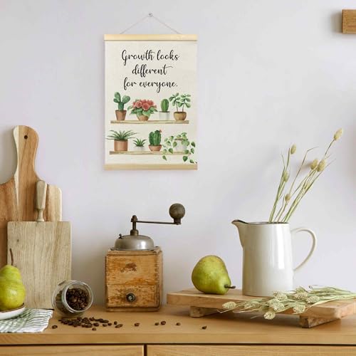 Motivational Mental Health Wall Art with Wooden Hanger - 12x16