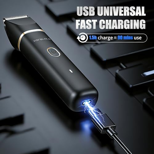 Yorelolo 2-in-1 Body Hair Trimmer & Nose Groomer, IPX7 Waterproof Shaver