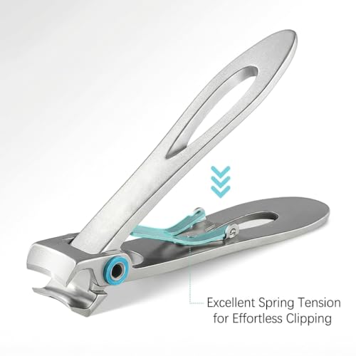 Groiha Wide Jaw Nail Clippers for Thick Nails - Ergonomic Heavy Duty Design