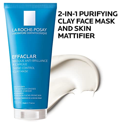 La Roche-Posay Effaclar Clay Face Mask for Oily Skin - 3.4oz Purifying & Mattifying