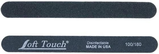 Soft Touch 100/180 Grit Nail Files, Professional Double Sided, 5 Pack
