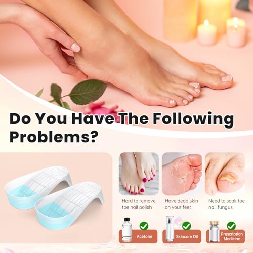 Yokilly Large Toe Nail Soaking Bowl - Acetone-Proof Clear Pedicure Tray