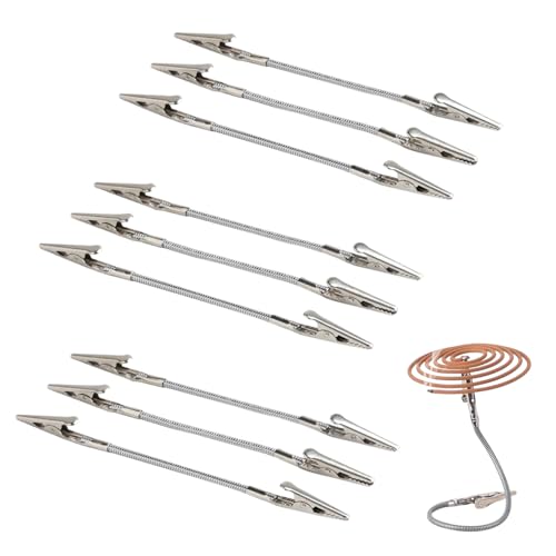 Adjustable Mosquito Coil Holder Clip - Flexible Metal Stand for Indoor Outdoor Use