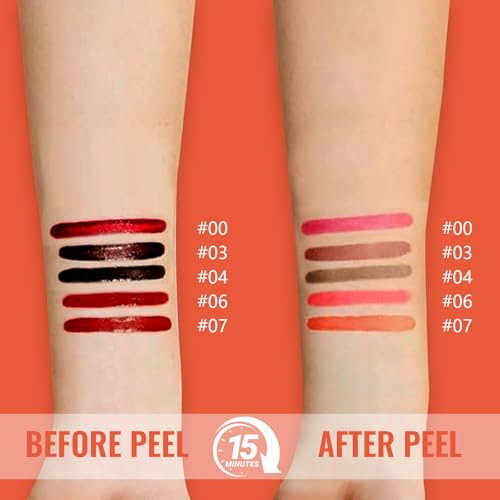 Vevivia 2pcs Nude & Rose Peel-Off Lip Stain & Liner Set - Long-Lasting & Waterproof