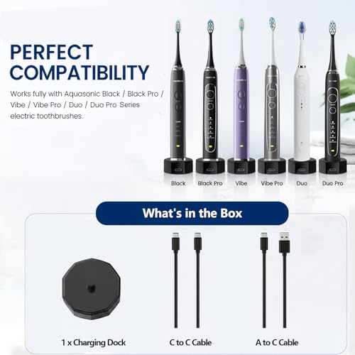 Replacement Charging Dock for AquaSonic Black Series Electric Toothbrush