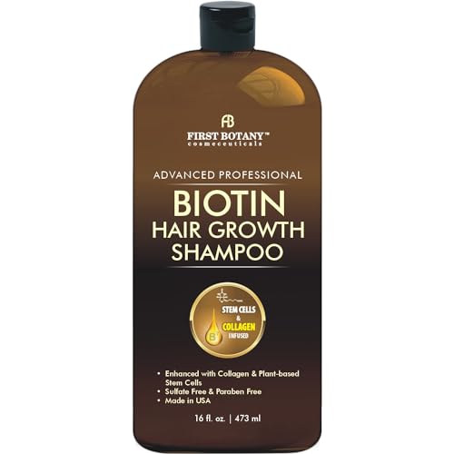 First Botany DHT Blocker Hair Regrowth Shampoo 16 fl oz - Hydrating & Volumizing for Men & Women