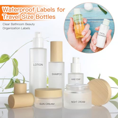 120 PCS Waterproof Toiletry Labels for Travel Bottles