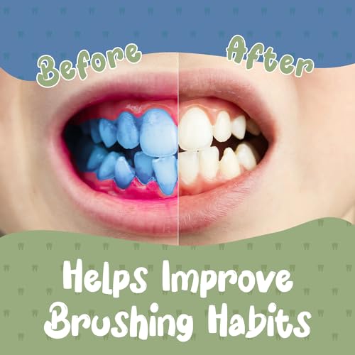 Tooth Troops Plaque Disclosing Tablets 102 Count Blueberry Flavor for Kids & Adults