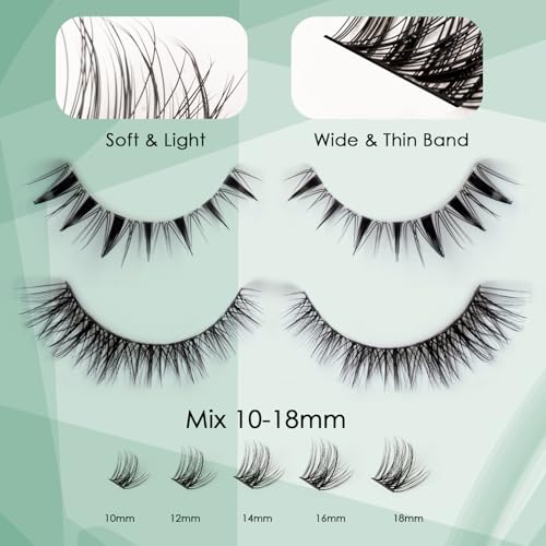 154Pcs Lash Clusters Kit 10-18mm | Lightweight & Comfortable