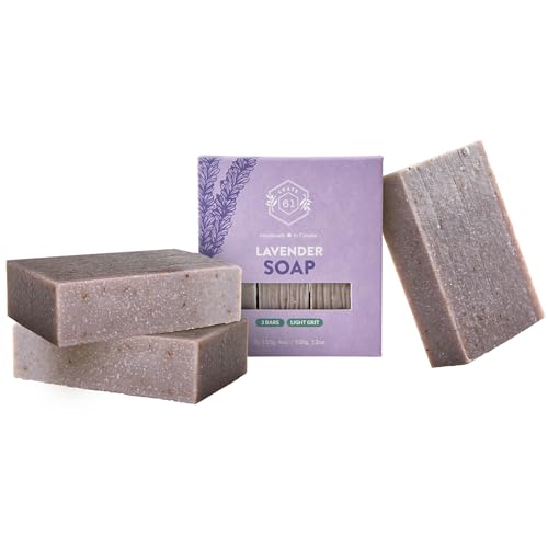 Crate 61 Vegan Lavender Bar Soap - Handmade Cold Pressed 3 Pack