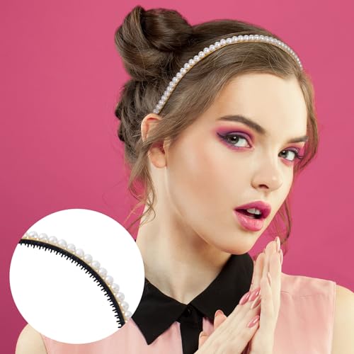 10pcs Black Silicone Anti-Slip Headband Teeth Strips for DIY