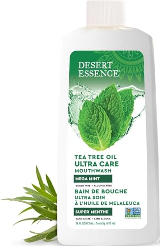 Desert Essence Mega Mint Mouthwash with Tea Tree Oil - 16 fl oz