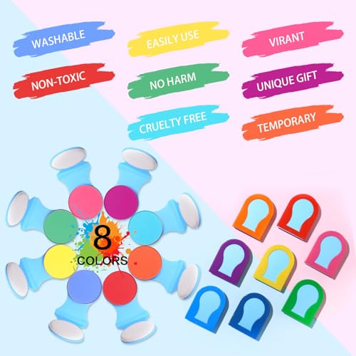 8-Count Washable Temporary Hair Chalk Set for Kids & Adults