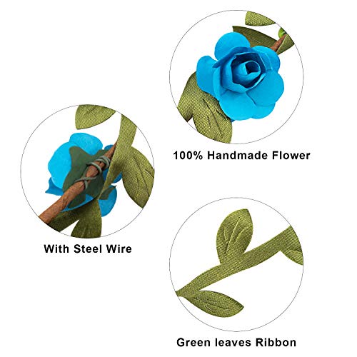 Multicolor Flower Crown Headbands Set - Boho Wedding & Party Hair Accessories