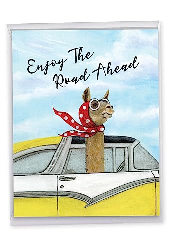 NobleWorks Jumbo Retirement Greeting Card - 8.5x11 Inch with Envelope