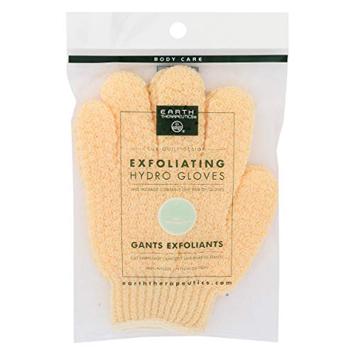 Earth Therapeutics Natural Hydro Exfoliating Gloves - 1 Pair for Skin Renewal