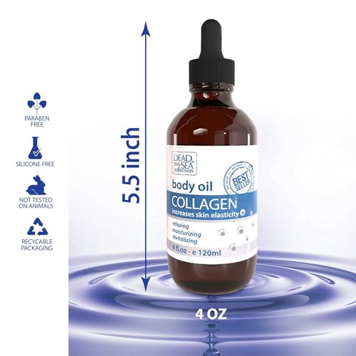 Dead Sea Collection Collagen & Vitamin E Body Oil for Dry Skin - 4 Fl. Oz