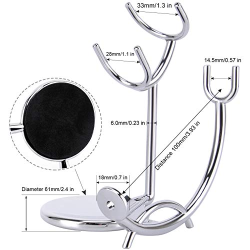 Shaving Stand Set with Stainless Steel Bowl & Natural Wood Brush