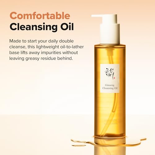 Beauty of Joseon Ginseng Cleansing Oil Waterproof Makeup Remover for Sensitive, Acne-Prone Facial Skin. Korean Skin Care for Men and Women, 210ml, 7.1 fl.oz