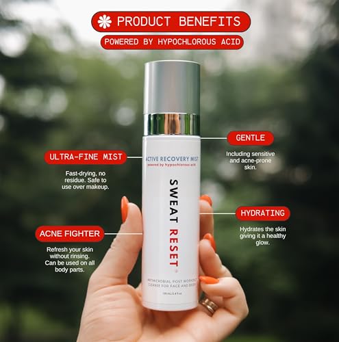 Sweat Reset Hypochlorous Acid Face & Body Spray - 3.4 oz Refreshing Mist