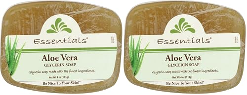 Clearly Natural Aloe Vera Glycerine Bar Soap 4 oz Pack of 2 - Natural US Made