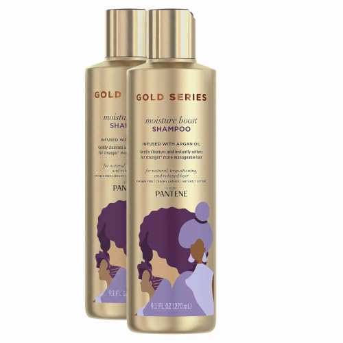 Pantene ProV Gold Series Moisture Boost Shampoo - Clean Scent, 9.1 Fl Oz Pack of 2