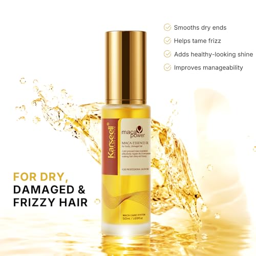 Karseell Moroccan Argan Oil for Hair Healing Cold Pressed Weightless Argan Oil Hair Serum for Dry Damaged Hair 50ml