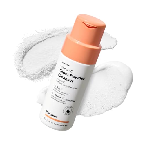 Hanskin Vitamin C Glow Powder Cleanser - Brightening Enzyme Face Wash, 2.36 fl oz