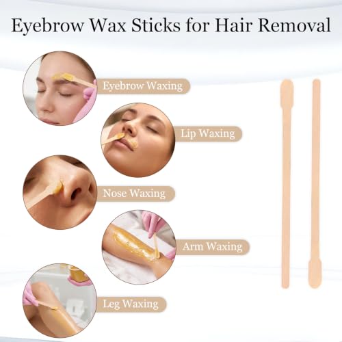 GOLD HONEY 800PCS Wooden Wax Sticks for Hair Removal & Eyebrow Waxing