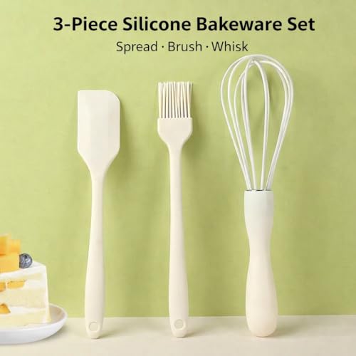 Mini Silicone Baking Utensils Set - 3-Piece Kitchen Tools