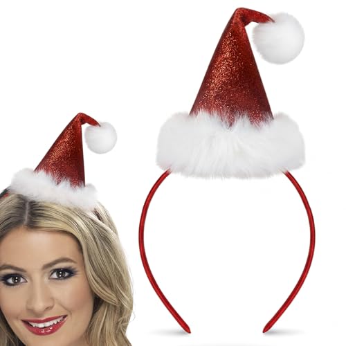 ForBaysy Christmas Headbands Set - Santa Hat & Reindeer for Women