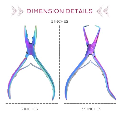 SIVOTE 6-Pack Multicolor Hair Extension Tools Kit for Micro Link & Itip Applications