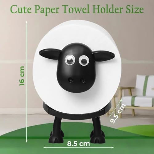 3D Printed Black Sheep Toilet Paper Holder - Fun Bathroom Decor